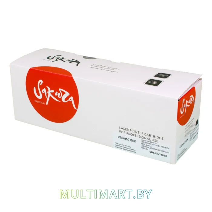 Картридж Sakura Printing SACB540A/716Bk (аналог HP CB540A/716Bk)